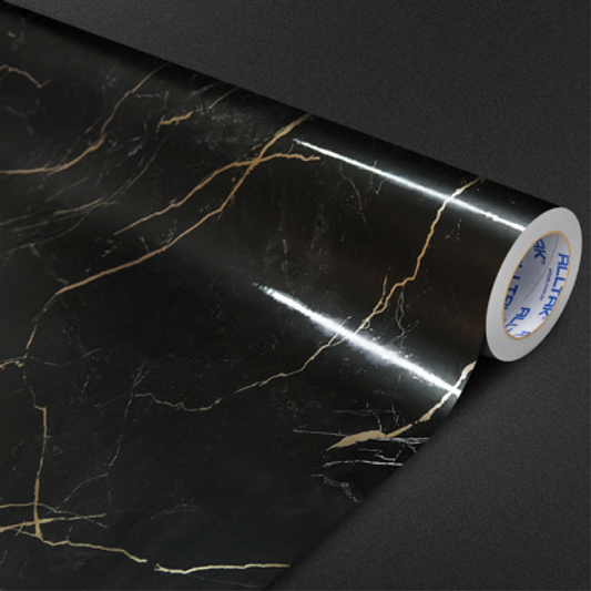 Vinilo Mármol Marquina Brillo  #977D95