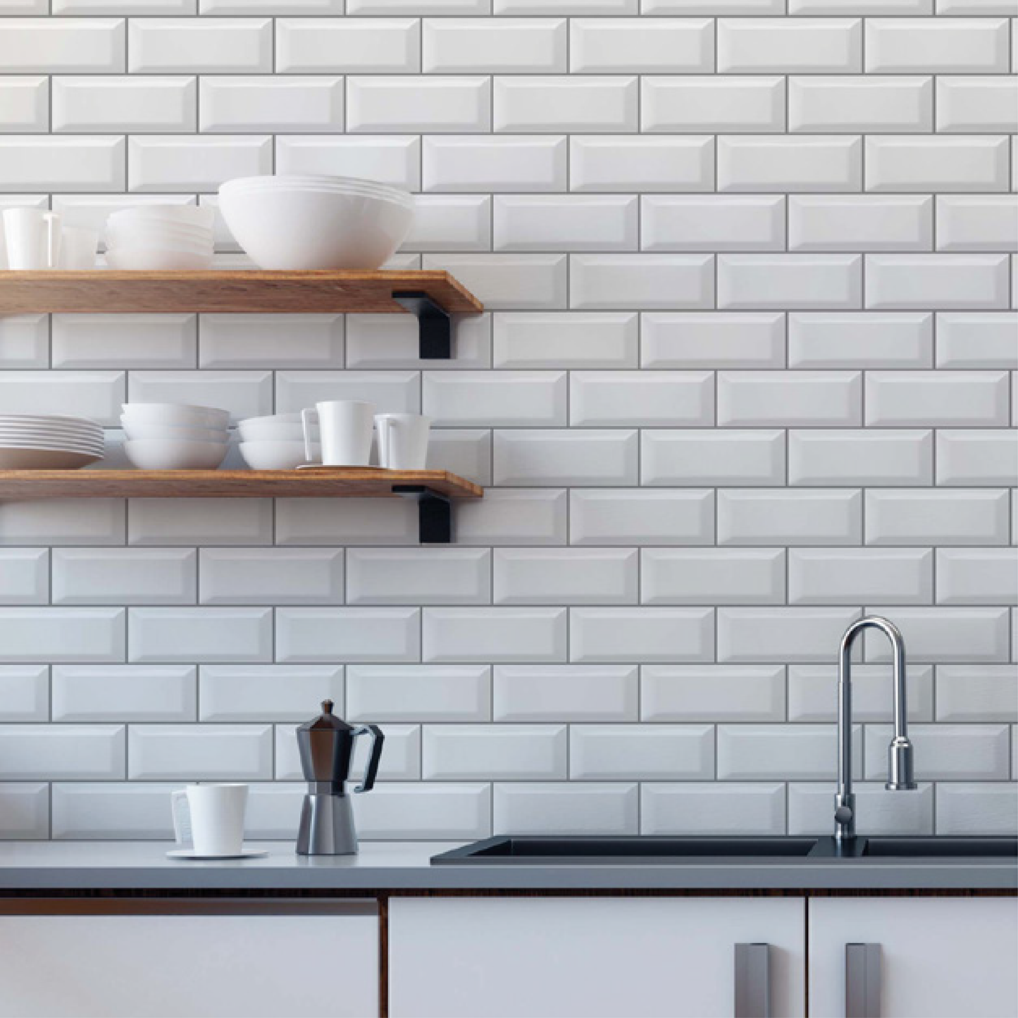 Vinilo Metro Blanco Mate #977D90